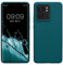 kwmobile Cover per Motorola Edge 40 Custodia - Back Case per Smartphone in Silicone TPU - Protezione Gommata - petrolio