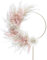 The Baked Studio - Boho Dried Flower Pampas Floral Ring Cake Topper For Cake Decorating For Birthdays Baby Shower Christening & Wedding (Pink & White)