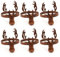 Bafnsiji Serviettenring, Hirschkopf Serviettenringe Set von 6, Weihnachten Serviettenringe Set, Xmas Deer Serviettenringe, antike Kupfer Serviettenhalter, Metall Serviettenschnalle Halter Set