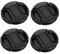 Mikikit 4pcs Center Pinch Camera Lens Covers Protectors for Dust and Scratches Easy to Attach and Detach Essential Camera Accessories for Photography Enthusiasts