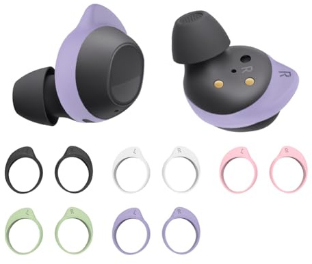 Fiorky 5 Pairs Replacement Ear Tips for Sam-sung Galaxy Buds FE 2023, Wing Tips Anti-Slip Soft Silicone Wingtips Set Buds Accessories for