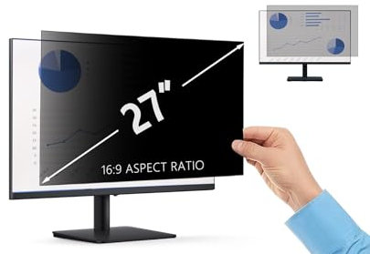PaceBid 27 Inch Privacy Screen Filter for 16:9 Aspect Ratio Laptop/Computer Monitor Anti-scratch Anti-Glare Protector Anti-Spy Protector Film Filter Privacy Widescreen Display