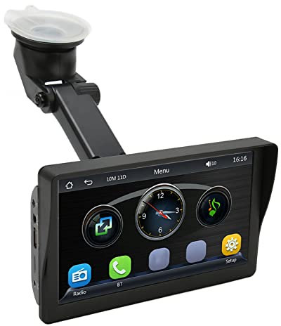 LOCADENCE Car Headrest Video Player with Mounting Bracket, Touch Screen MP5 Car Video Player Support, Player Multifunctional Car Stereo with Sun Visor LED Reverse Camera