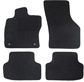 Alpha-Tex Fußmatten-Set für Nissan Qashqai+2 I, Typ J10, JJ10E (Baujahr 2007-2014), Robust anthrazit | 4-TLG | Umrandung braun