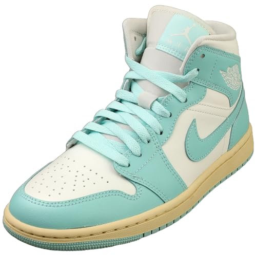Nike Donne Air Jordan 1 Mid Trainers BQ6472 Sneakers Scarpe (UK 4.5 US 7 EU 38, Sail Light Dew Muslin 132)