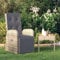 Willood Garten-Liegestuhl mit Auflage Poly Rattan Grau