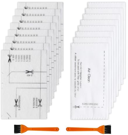 8 Pezzi Tagliabile Filtro Aspirapolvere per Miele Classic C1 Set, Protezione Motore Compatibile con Pennello Completo, Filtro di Scarico per SF-SAC 20/30 S240 S250 S290 S300
