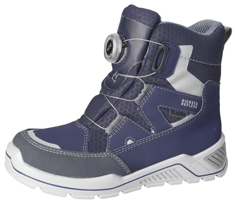 RICOSTA Jungen Winterstiefel LAX, Kinder Boots, Weite: Mittel, lose Einlage, Sympatex, BOA, Outdoor-Kinderschuhe, gefüttert, Ozean/Nautic (180), 39 EU