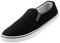 Mens Slip on Canvas Summer Shoes (Black White 2, UK Footwear Size System, Adult, Men, Numeric, Medium, 11)