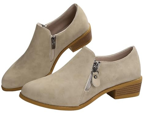 WKAYsIV Stivali Donna di Jeans Donna Chunky Cordoncino Stivali Combattimento Ankle High Lug Sole Ankle Stivaletti Stivali Estivi Donna con Frange 40 22.99