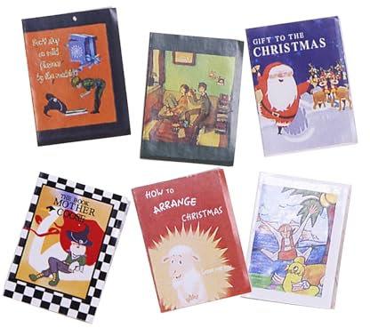 Bvizyelck Diario in miniatura, diario per bambole piccole - 6X Diario Miniatura per bambole Spazio Piccoli libri | Finta casa Scenario Oggetti di scena Arredamento per la casa delle bambole per sala