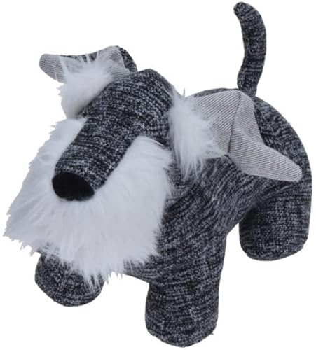 Fabric Animal Door Stop Stopper Home Office Stuffed Filled Heavy Novelty Decoration Doorstop (Dog Grey)