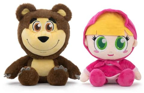 BARRADO - Masha und der Bär Plüschtier - 22cm/26cm - 16002908 (Pack Masha und der Bär)
