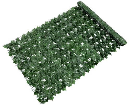 NOLITOY Clôture Artificielle en Plantes Vertes 0,5x3 M, Mur Végétal Décoratif Feuillage Artificiel Solide, Protection Balcon et Jardin, Treillis Imitation Feuilles pour Intimité