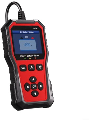 KW341 Car Battery Tester 6V 12V 24V Lead-Acid with Conductance Measurement and Internal Resistance Analysis, LCD Display for Vehicle Maintenance
