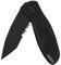 Kershaw K.O. Tactical Blur, Black Handle, Black Tanto Blade, ComboEd