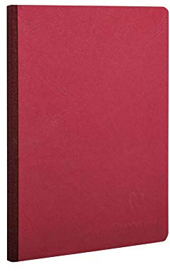 Clairefontaine 795402C Heft A5, Leinen, Age Bag, blanko, 96 Blatt, rot