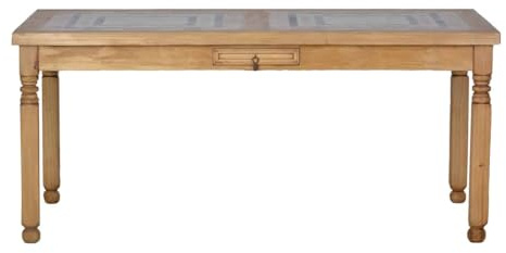 MiaMöbel Esstisch Mexico Möbel 200x100 cm Landhausstil Massivholz Pinie Honig
