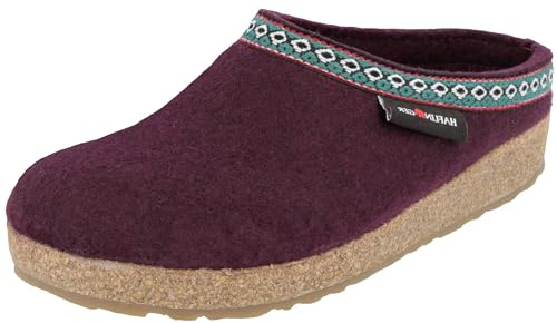 HAFLINGER Grizzly Franzl Filzpantoffel Hausschuh Filzclog Veilchen, Gr. 37