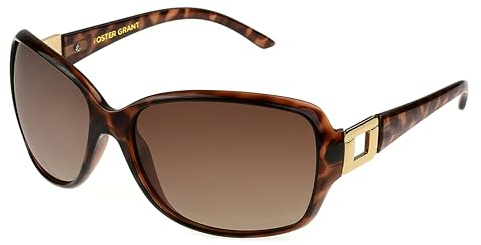 Foster Grant Polarized Sunglasses For Women, Brown Tortoise Shell Sunglasses