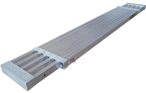 Metaltech M-PEP7000AL Telescopic Aluminum Plank Board, 6 to 9-ft. Adjustable Work Platform for Step Ladders and Sawhorses, Work Plank, Ladder Accessory, and Scaffold Tool for Home Improvement