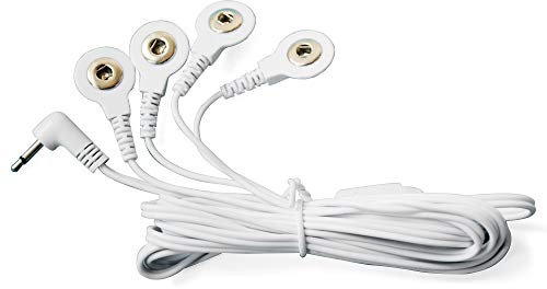 KONMED 1 Paar TENS Elektrodenleitungskabel (2,5 mm Schnappverschluss, 3,5 mm Anschluss)