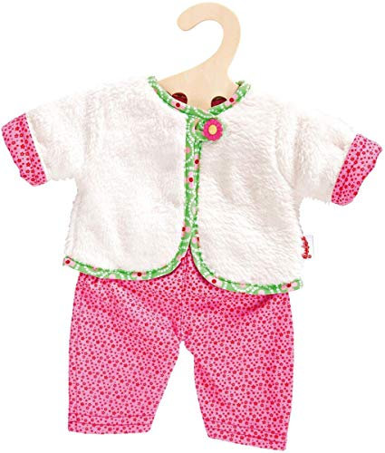 Heless 2625 - Bekleidungs-Set für Puppen im Blumi Design, 2 teilig mit Wendejacke und Hose, Größe 35 – 45 cm