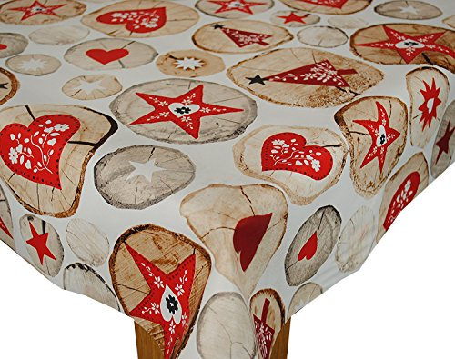 Karina Home Swedish Christmas Wipe Clean Tablecloth Oilcloth Vinyl 140cm x 200cm