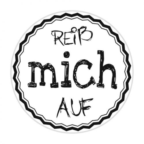 KNORR prandell Motivstempel ´Reiß mich auf´, rund