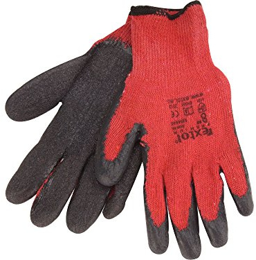 EXTOL PREMIUM Baumwollhandschuhe, Latex-halbbeschichtet, Größe 9“