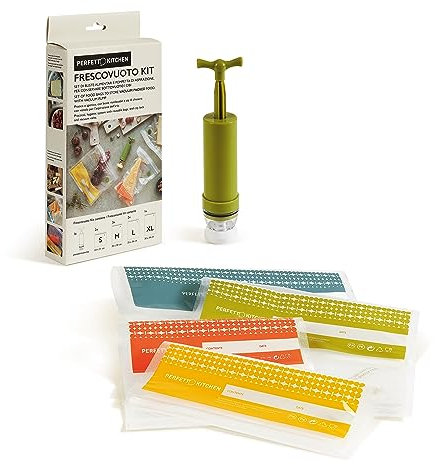 Perfetto Kitchen - 29000 - Kit per sottovuoto - 8 buste + pompetta manuale - coll. Frescovuoto