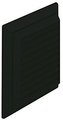 100mm/4 Spigot Louvred Grille with Fly Screen (Black)