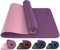 HEGG Profi Yogamatte | Gepolstert & rutschfest | YOFLEX | Gymnastikmatte für Yoga, Pilates, Sport, Gymnasik und Training (Graublau/Schwarz)