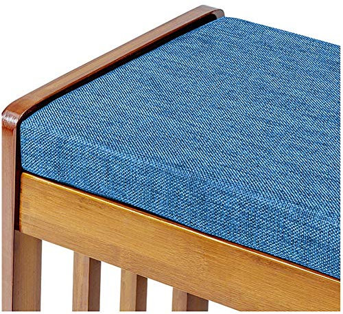 Sitzpolster aus Holz, mit Schaumstoff gepolstert, 5 cm dick, rutschfest, Gartenschaukel-Auflage mit Reißverschluss und Bändern, für drinnen und draußen