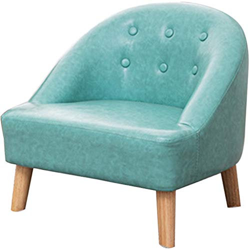 ZYCSKTL Kleiner Künstlicher Ledersofa Für Jungen Und Mädchen, Wohnzimmer Unterhaltungsspiele Party Sessel, Tragend 60kg (Color : Green, Size : 51 * 52 * 50cm)
