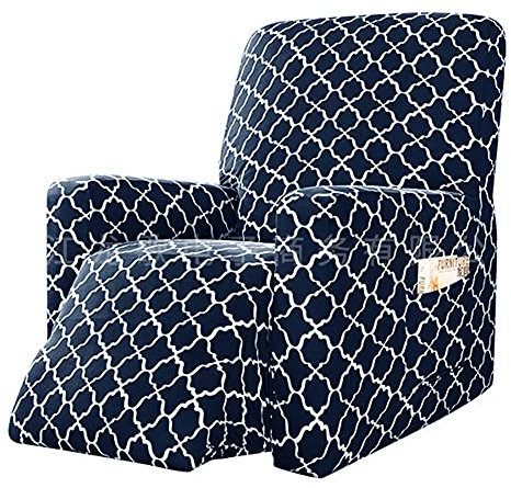 BXFUL Jacquard Husse, Bezug für Fernsehsessel, Relaxsessel, Liege Sessel, Schaukelstuhl, Relaxstuhl, Recliner Sessel (Marine)