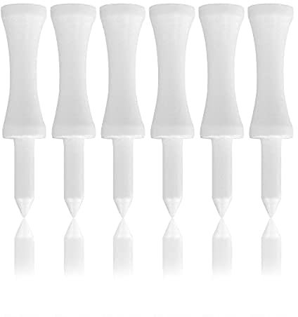 LIKOSO Bamboo Golf Tees White 51MM Pack of 100 Non Plastic Castle Golf Tees Biodegradable Sustainable