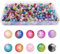 GZhaizhuan 600 Pièces en Boîte Colorées Perles de Verre, 8mm Rondes Perles Craquelées pour DIY Fabrication de Bijoux Collier Bracelet (10 Couleurs)