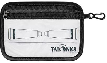 Tatonka Kulturbeutel Zip Flight Bag A6 - Kleiner, transparenter Beutel zur Mitnahme von Flüssigkeiten im Flugzeug-Handgepäck - 16 x 12 cm (Black)