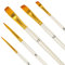 Bougimal 5 Stück Pinselset Acrylfarben Ölfarben Pinsel, Hölzernen Griff Künstler Pinsel Satz für Aquarell Ölgemälde, perfektes Malerei Ölfarben Malpinsel Set für Anfänger, Kinder, Künstler