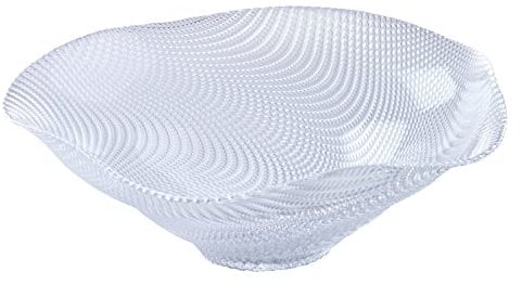 Disegni Anton Studio - ciotola decorativa - ciotola di decorazione di grandi dimensioni - 35 x 35 x 1,25 cm - ciotola di vetro decorativa per decorazioni per la casa - Vortex profondo ciotola