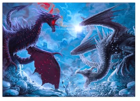 Displate Offiziell Elder Scrolls Skyrim MetallPoster Magnetische Befestigung Inklusive Lizenziert Bilder Hochwertiges Poster Skyrim Dragons - 67.5 cm x 48 cm