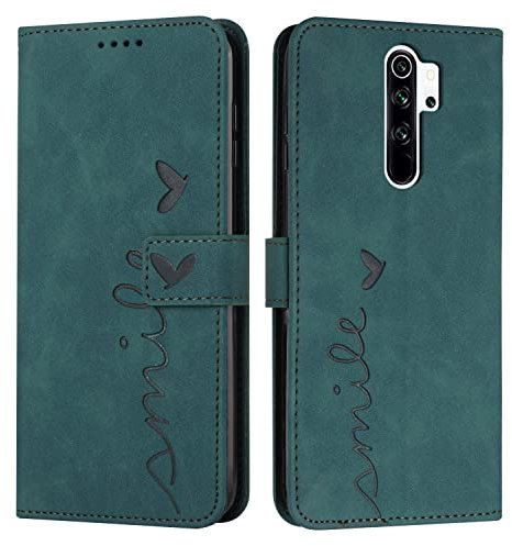 EATCYE Kompatibel mit Xiaomi Redmi Note 8 Pro Hülle, Klapphülle Xiaomi Redmi Note 8 Pro Premium PU Leder Brieftasche Schutzhülle [Kartenfach][Ständer], Handyhülle für Xiaomi Redmi Note 8 Pro (Grün)