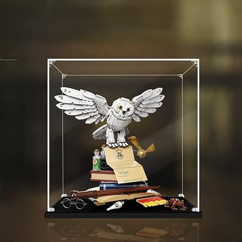 APRILA Acryl Vitrine für 76391 Harry Potter Hogwarts Eule, Staubdichte Vitrine Transparente Schaukasten Aufbewahrungsbox für Modelle Sammlerstücke, 50 x 40 x 50CM (Nur Vitrine)