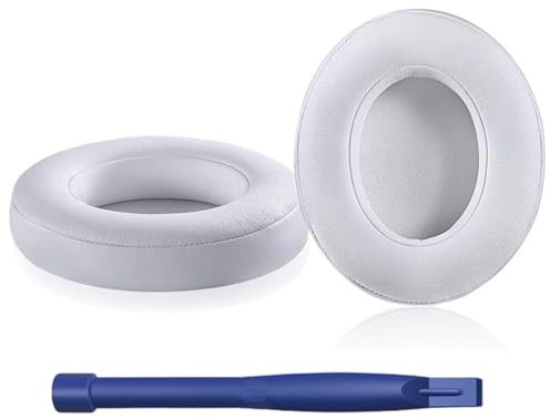 HATOFES Earpads Cushions Replacement Compatible with Beats Solo 3 & Solo 2 Wireless On-Ear Headphones Ear Pads with Soft Protein Leather & Foam (White)