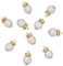 Miniatur Wichteltür Christbaumkugeln, ca. 1cm, 10 Stück Hobbyfun Grau