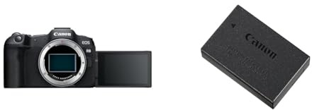 CANON EOS R8 Cámara Mirrorless Body, Cámara Evil Full Frame (24,2 MP) -6.5 EV, Vídeo 4K 60 fps, Dual Pixel CMOS AF II, Pantalla Táctil de Ángulo Variable, Negro & LP-E17 Bateria para Cámara EOS M3