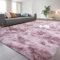 QUINZI Weiche Teppich 120x180 Hochflorteppiche Moderne Flauschige Teppich Schlafzimmer Wohnzimmer Kinderzimmer Zottelteppiche rutschfeste teppiche (Pink)