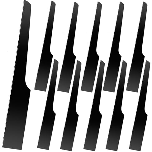 HKATOPS 10Pcs Reciprocating Saw Blade Set, Reciprocating Air Saw Hacksaw Blades Tools for Metal, Woodcutting, Rubber (Black -32T-10pcs)