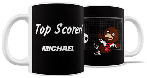 WandMagie Eintracht Frankfurt Fanartikel mit Name personalisiert für Kinder I Weiße Kaffeetasse SGE (0,3l) Top Scorer mit Frankfurt Logo I Geschenk für Fußballfans…
